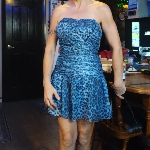 Gorgeous blue cheetah dress - Picture 8 of 15